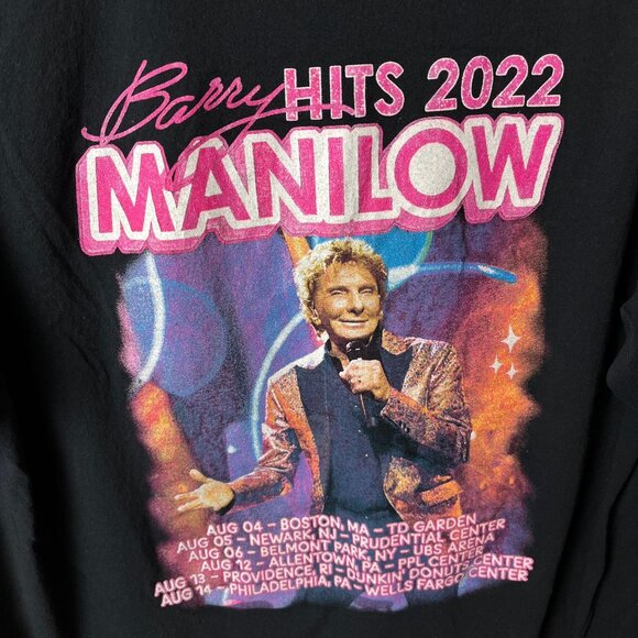 Barry Manilow Hits 2022 Tour Graphic Tee Large Black Music Merch Adult Unisex - Picture 16 of 16